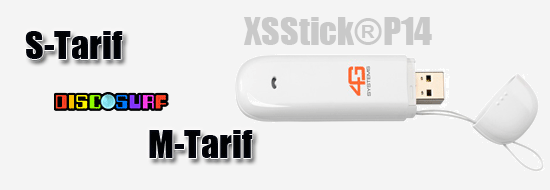 Post image of Mit discoSURF Tarife ohne Mindestlaufzeit discountgünstig mobil surfen + XSStick®P14
