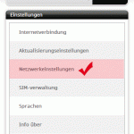 Netzwerkeinstellung  Aufrufen